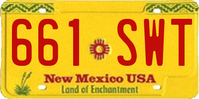 NM license plate 661SWT