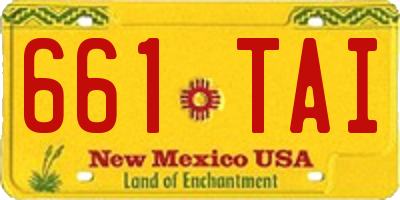 NM license plate 661TAI