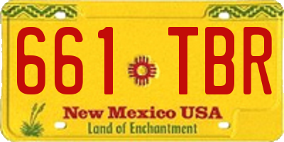 NM license plate 661TBR