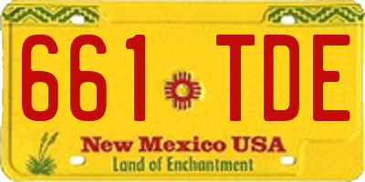 NM license plate 661TDE