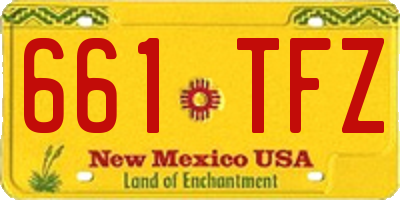NM license plate 661TFZ