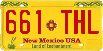 NM license plate 661THL