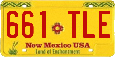 NM license plate 661TLE
