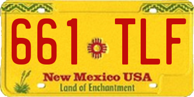 NM license plate 661TLF