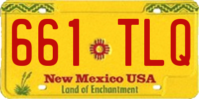 NM license plate 661TLQ