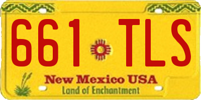 NM license plate 661TLS