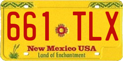NM license plate 661TLX