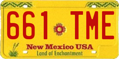 NM license plate 661TME