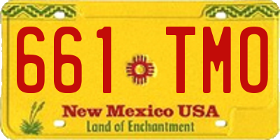 NM license plate 661TMO