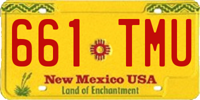 NM license plate 661TMU