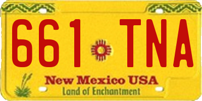 NM license plate 661TNA