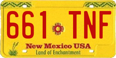 NM license plate 661TNF