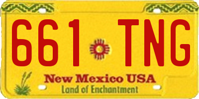 NM license plate 661TNG