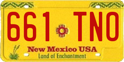 NM license plate 661TNO
