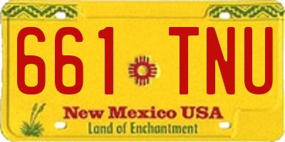 NM license plate 661TNU