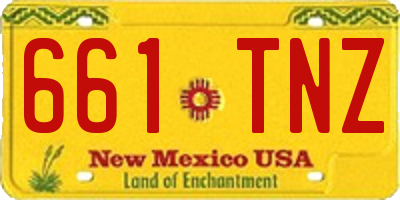 NM license plate 661TNZ