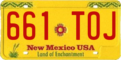 NM license plate 661TOJ