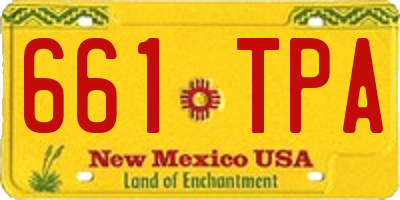 NM license plate 661TPA