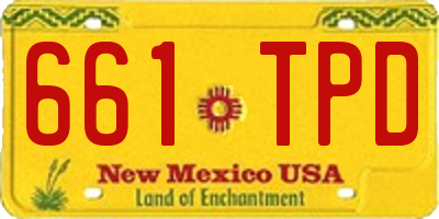 NM license plate 661TPD