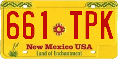 NM license plate 661TPK