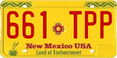 NM license plate 661TPP