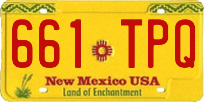 NM license plate 661TPQ