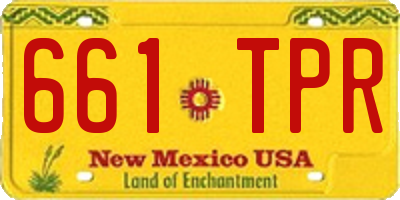 NM license plate 661TPR