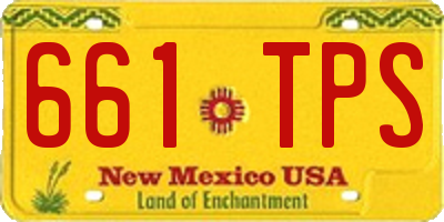 NM license plate 661TPS