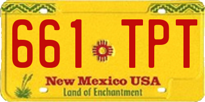 NM license plate 661TPT
