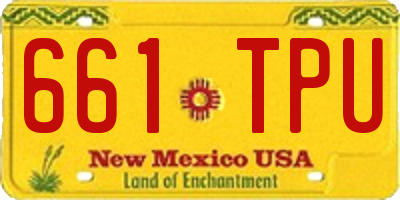 NM license plate 661TPU