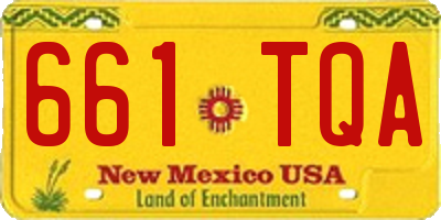 NM license plate 661TQA