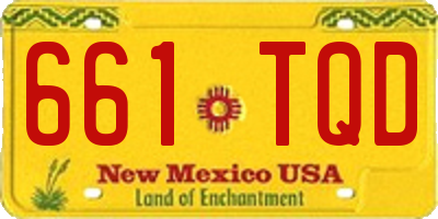 NM license plate 661TQD