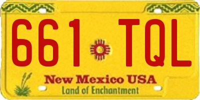 NM license plate 661TQL