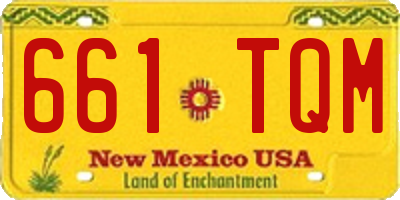 NM license plate 661TQM