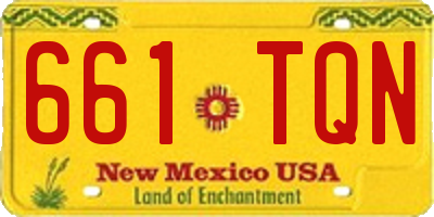 NM license plate 661TQN