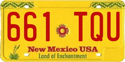 NM license plate 661TQU