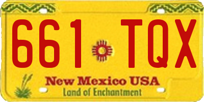 NM license plate 661TQX