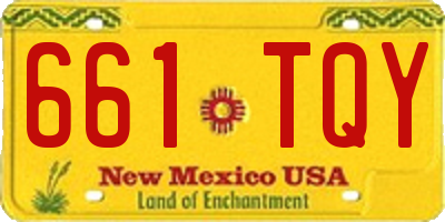 NM license plate 661TQY
