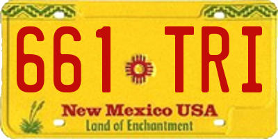 NM license plate 661TRI