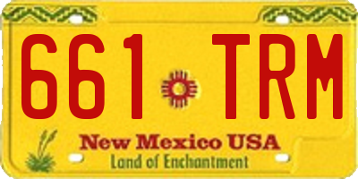 NM license plate 661TRM