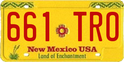NM license plate 661TRO