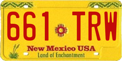 NM license plate 661TRW