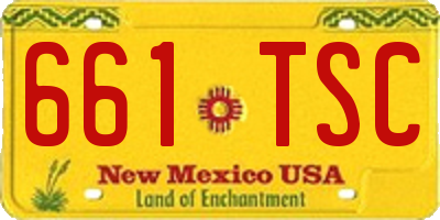 NM license plate 661TSC