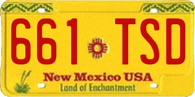 NM license plate 661TSD