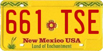NM license plate 661TSE