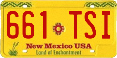 NM license plate 661TSI