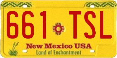 NM license plate 661TSL