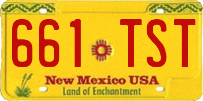 NM license plate 661TST