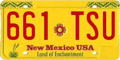 NM license plate 661TSU