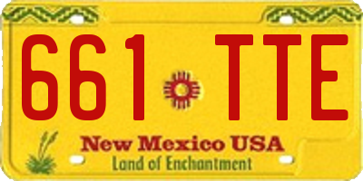 NM license plate 661TTE